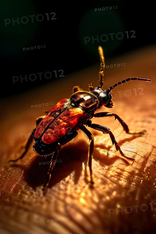 A close up of a riparian forest tick sitting on a human skin, AI generated