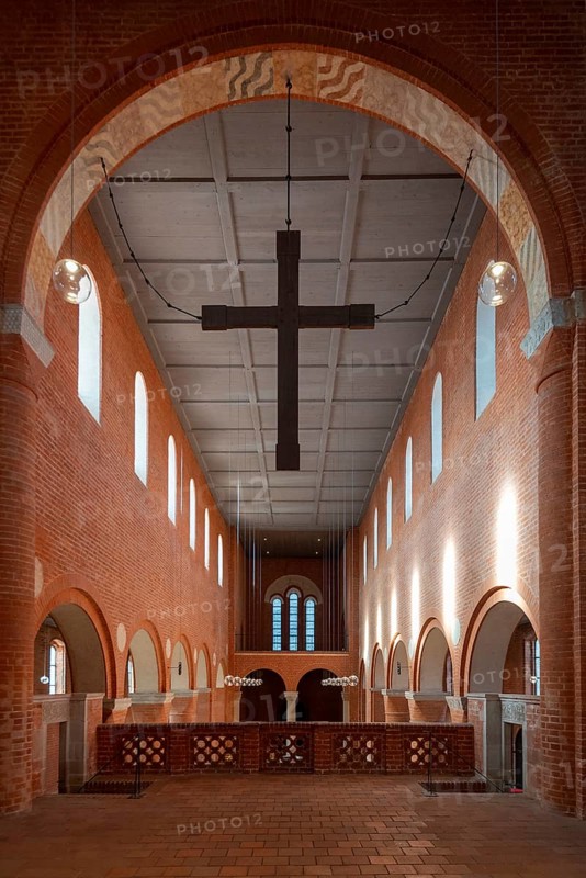 Cross in Jerichow Monastery, considered the oldest brick building in northern Germany, Jerichow, Saxony-Anhalt, Germany, Europe