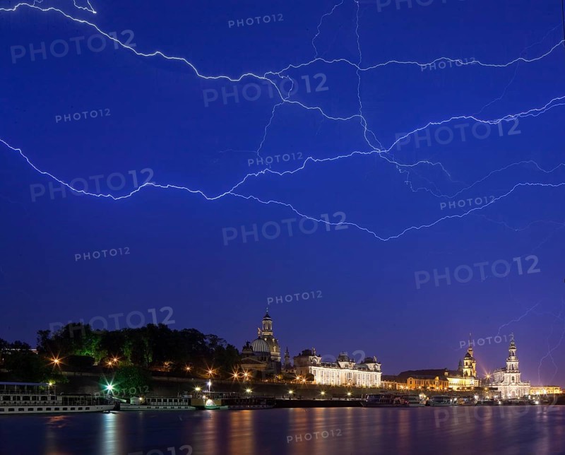 Thunderstorm sky over Dresden, Dresden, Saxony, Germany, Europe