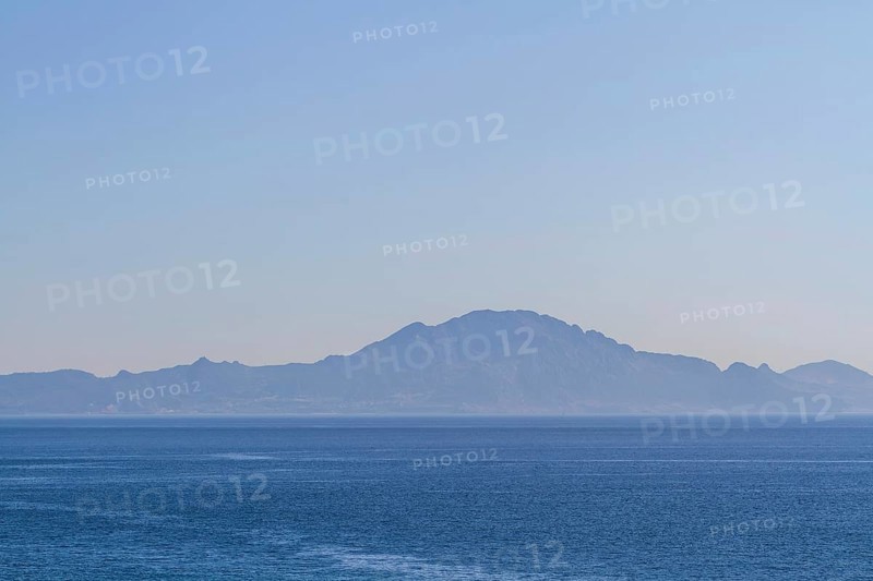 View from Gibraltar to the coast of Morocco
