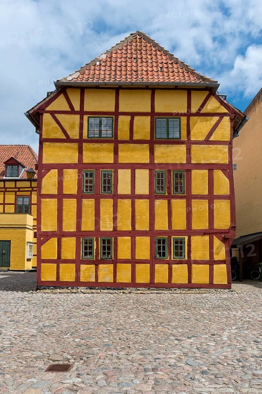 Half-timbered house, Andresens Købmandsgård or Kaufmannshof, Kerteminde, Funen, Region Syddanmark, Denmark, Europe