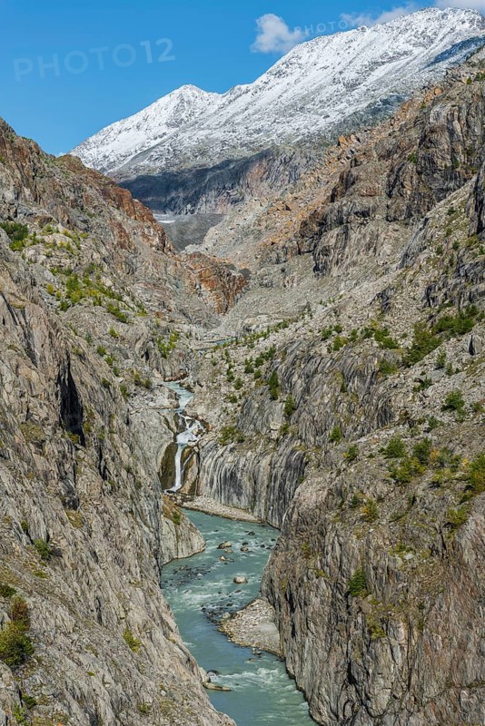 Massa Gorge, river, glacier, tourism, travel, Aletsch Glacier, Valais, Switzerland, Europe