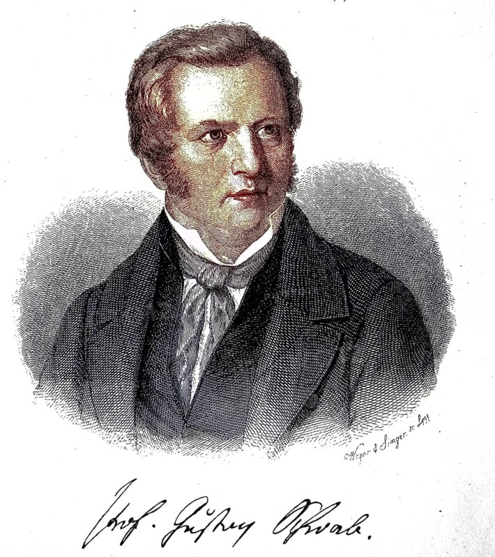 Gustav Benjamin Schwab, 19 June 1792, 4 November 1850, was a German pastor, grammar school professor and writer, digital reproduction of an original from the 19th century, original date unknown