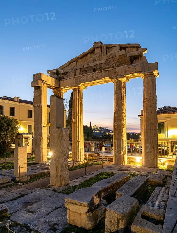 Gate of Athena Archegetis, Roman Agora, Athens, Greece, Europe