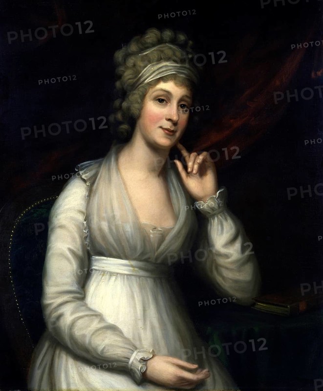 Mrs Joshua Johnson, c. 1840, Historic, digitally restored reproduction from a 19th century original, Record date not stated