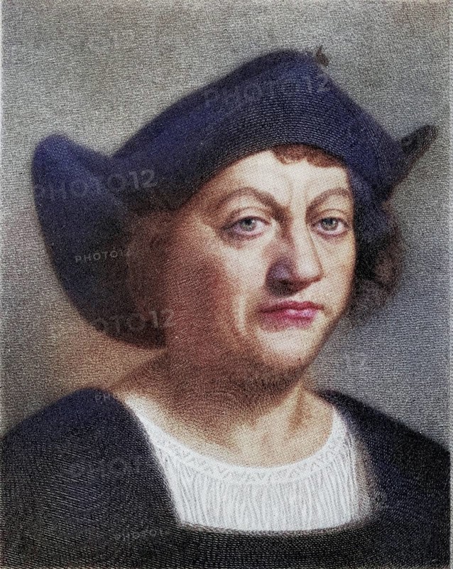 Christopher Columbus, 1451-1506, Spanish explorer, discoverer of America, Historical, digitally restored reproduction from a 19th century original, Record date not stated