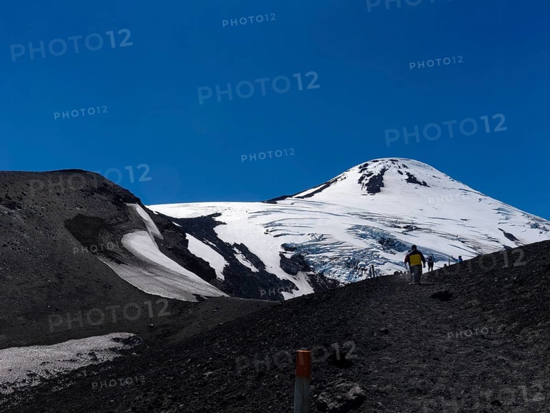 Landscape at the snow-covered Osorno volcano, Chile, South America