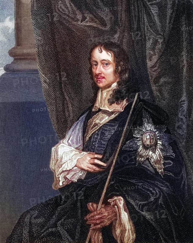 Thomas Wriothesley 4th Earl of Southampton. Baron Wriothesley of Titchfield, 1607-1667, English statesman, supporter of both Charles I and Charles II of England. From the book Lodges British Portraits, published in 1823, Historical, digitally restored reproduction from a 19th century original, Record date not stated