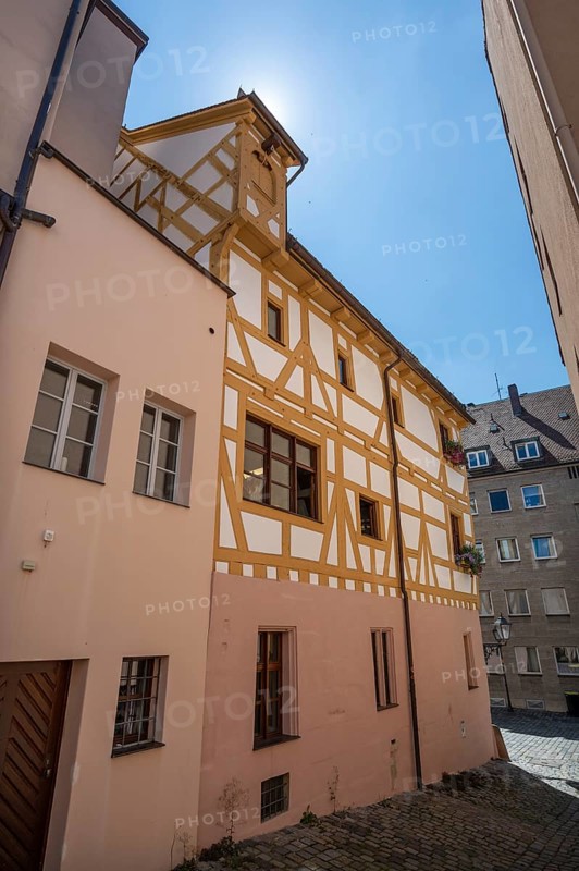 Historic half-timbered house, headquarters of the Altstadtfreunde Nürnberg, Weißgerbergasse 10, Nuremberg, Middle Franconia, Bavaria, Germany, Europe