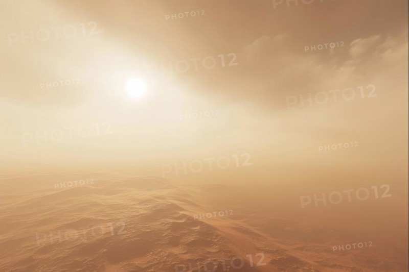 Aerial view of a sandstorm in the Sahara, Sahara dust, dust cloud, AI generated, AI generated, AI generated