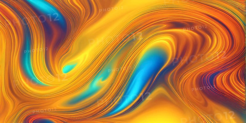 Abstract holographic background with swirling iridescent vibrant colors, AI generated