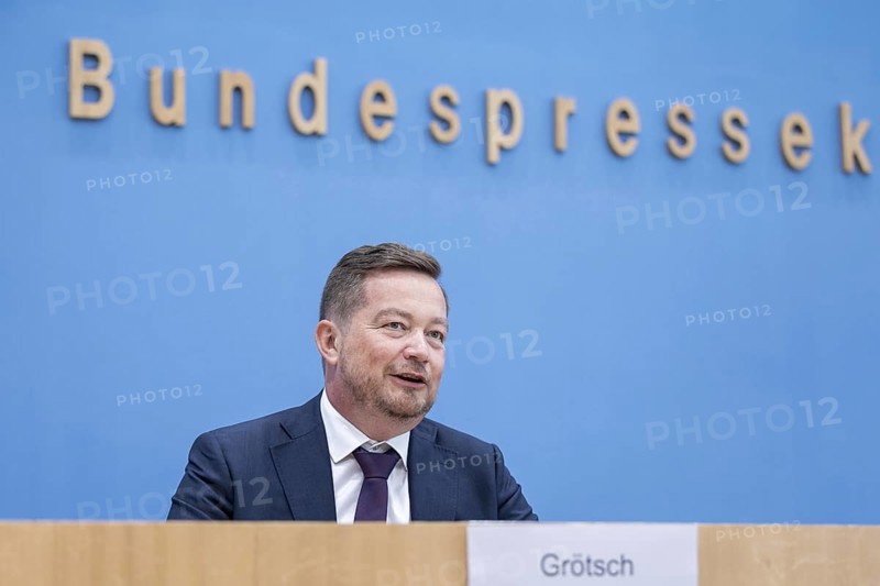 Uli Grötsch, Federal Police Commissioner to the German Bundestag, recorded during the presentation of the Police Commissioner's report at the Federal Press Conference in Berlin, 27 June 2024