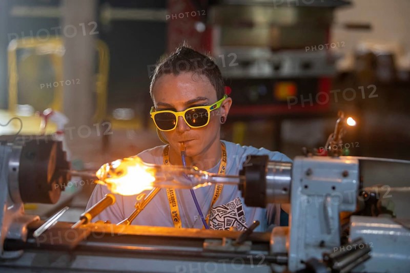 Detroit, Michigan, Artists create glass and other artworks at the Michigan Glass Project's annual show. The event raises money to support art education in Detroit-area schools