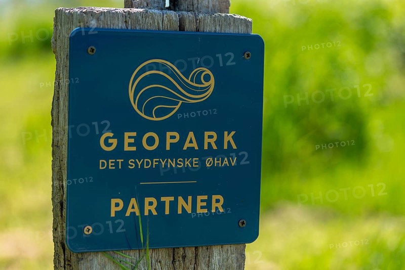 Lindelse, South Funen, information sign, Geopark Det Sysfynske Øhav. Danish South Sea, Baltic Sea, Denmark, Europe