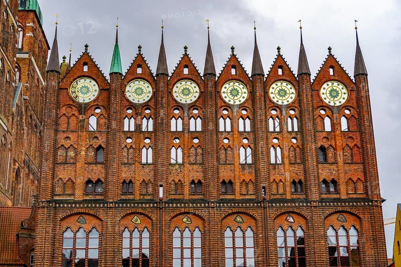 The historic old town of Stralsund, UNESCO World Heritage Site, Town Hall, Alter Markt, Mecklenburg-Vorpommern, Germany, Europe