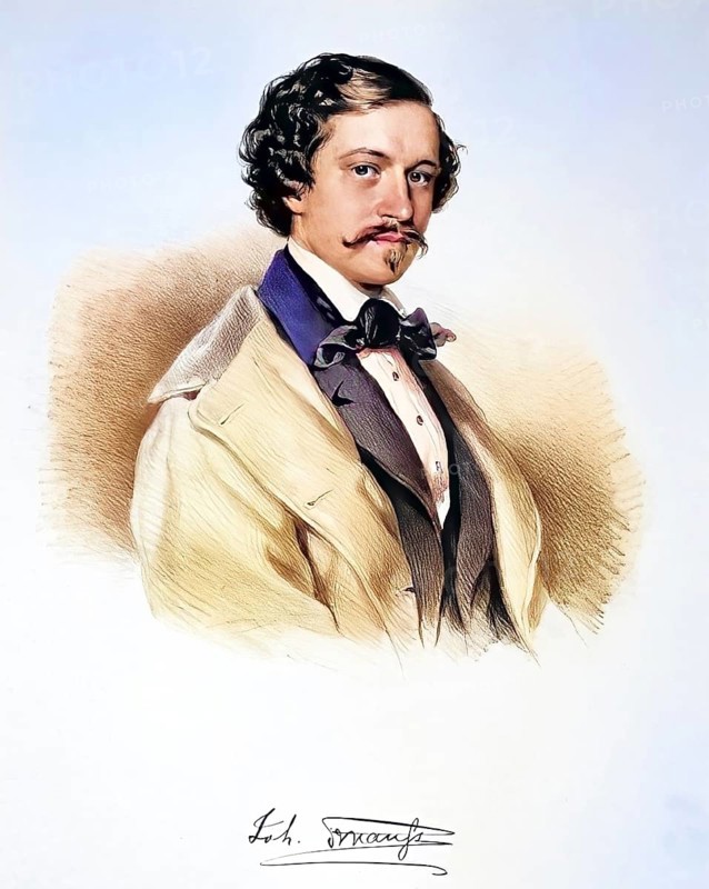 Johann Baptist Strauss (born 25 October 1825 (2) in St. Ulrich near Vienna, today part of Vienna-Neubau, died 3 June 1899 in Vienna) was an Austrian-German conductor and composer and was internationally renowned as the Waltz King . To distinguish him from his father of the same name, he is also known as Johann Strauss (son), Historic, digitally restored reproduction from a 19th century original, Record date not stated