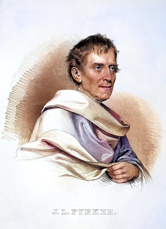 Johann Ladislaus Pyrker SOCist, actually Pyrker von Felso-Eör (Oberwart) (born 2 November 1772 in Nagyláng, Hungary as Johann Pircher, d. December 1847 in Vienna) was an Austrian poet and Roman Catholic bishop, Historical, digitally restored reproduction from a 19th century original, Record date not stated