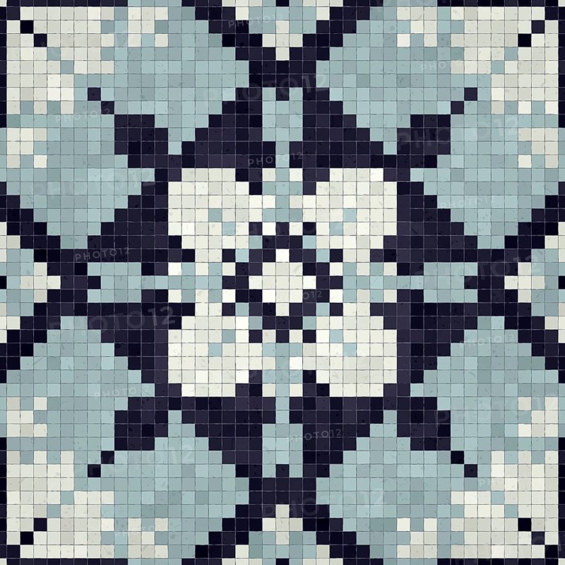 Mosaic tiles background, seamless vector pattern