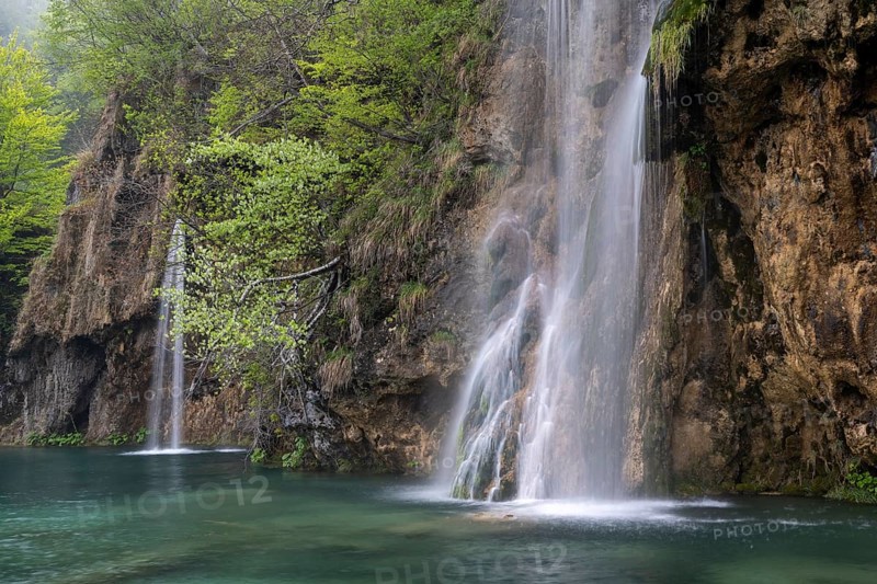 Waterfall, Plitvice Lakes National Park, Plitvicka Jezera, Lika-Senj, Croatia, Europe