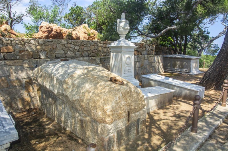 Burial site of the Garibaldi family on Isola Caprera, Arcipelago di La Maddalena National Park, Sardinia, Italy, Europe