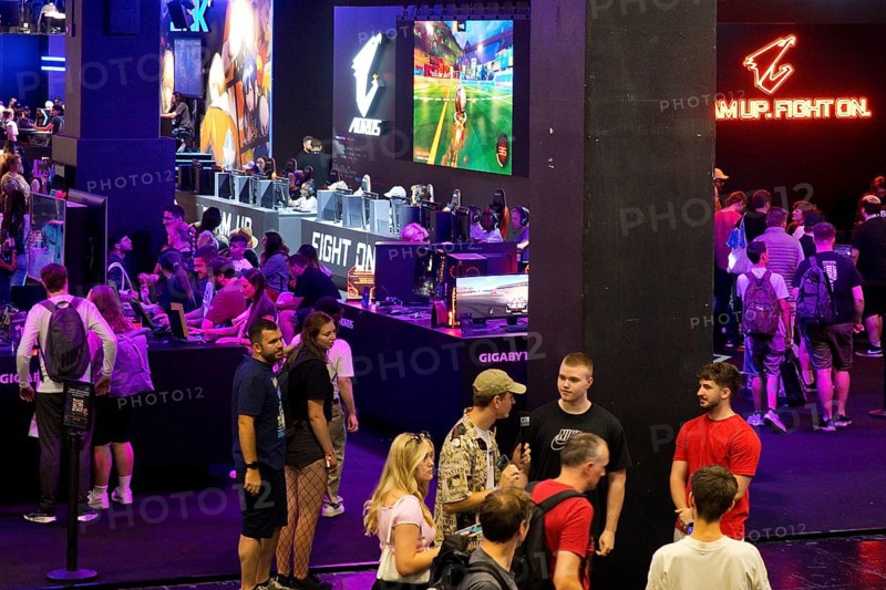 Visitor at the Gamescom trade fair, the world's largest trade fair for computer games and consumer electronics, Cologne, Germany, Europe