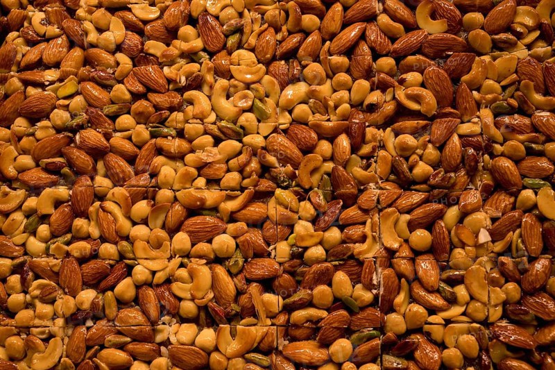 Egyptian bazar with close up of nuts Istanbul, Turkey, Asia