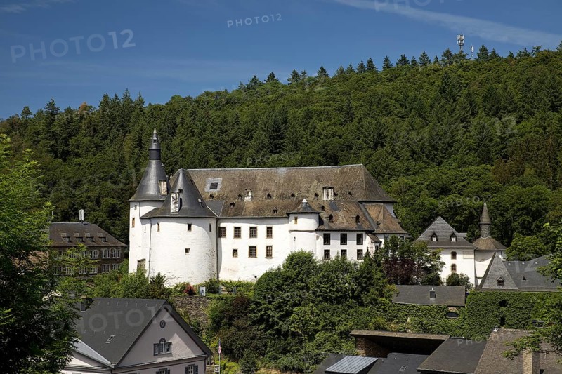 Clerf Castle, also known as Clervaux Castle, German Clerf or French Clervaux, Luxembourgish Klierf, Cliärref, Luxembourg, Europe