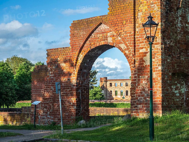 Ruins of monastery and castle buildings in Dargun, Mecklenburg-Western Pomerania, Germany, Europe