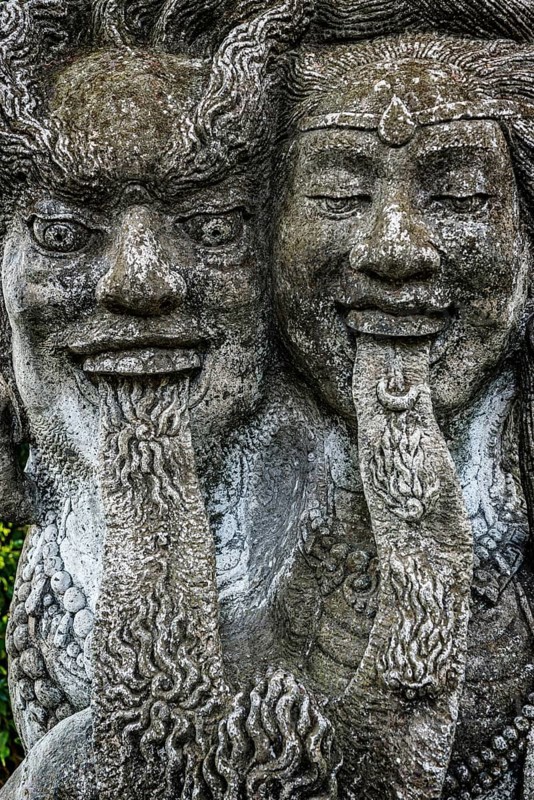 Temple figure, couple, woman, man, Hinduism, tongue, long, outstretched, facial expression, stone, stone figure, temple, religion, world religion, god, grimace, sculpture, art, culture, figure, deity, icon, decoration, believer, faith, sculpture, fantasy, art figure, praying, representation, religious, journey, spirituality, traditional, meditation, mythology, sacred, Asian, abstract, wisdom, image, depiction, decorated, tradition, sacred monkey forest, Bali, Indonesia, Asia