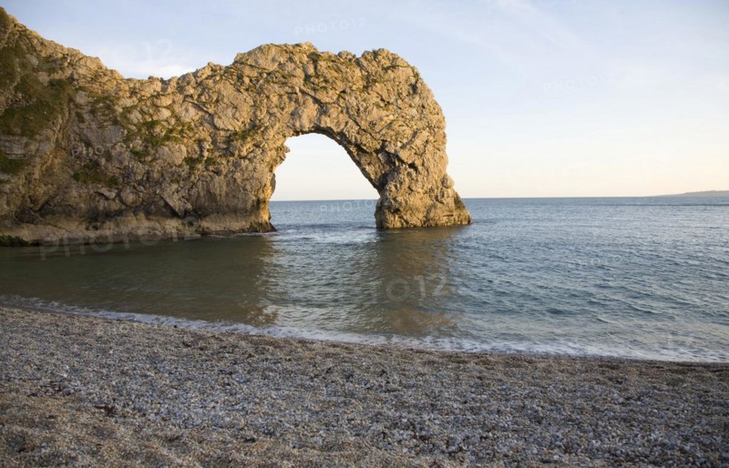 Famous natural coastal arch of Durdle Door on the Jurassic coast, Dorset, England, United Kingdom, Europe