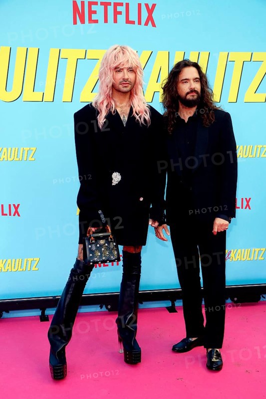 Bill and Tom Kaulitz at the premiere of the Kaulitz & Kaulitz (Netflix) reality series at the Delphi cinema in Berlin on 21 June 2024