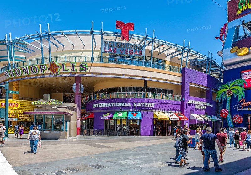 Neonopolis entertainment complex on Fremont Street at Las Vegas Boulevard in Las Vegas, Nevada, USA, North America