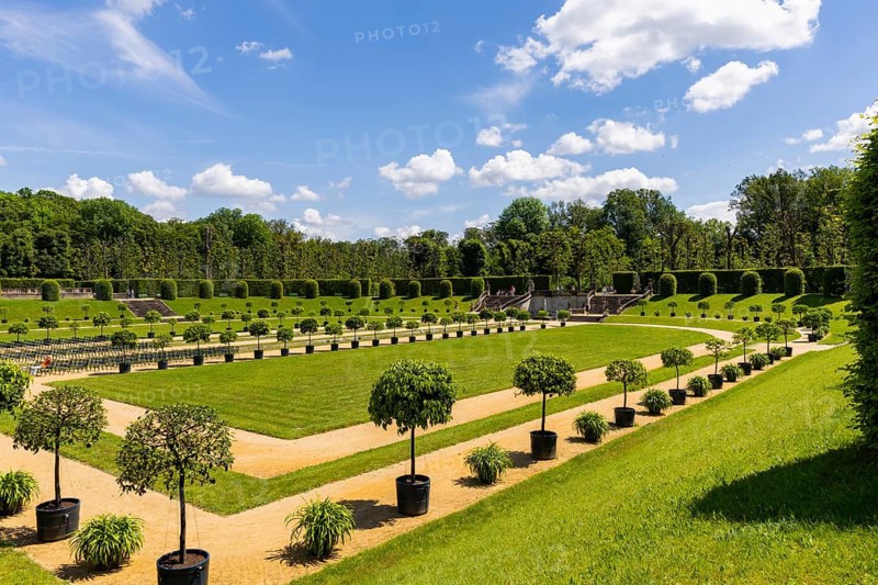 The Grosssedlitz Baroque Garden with the Friedrich Palace is located on a hill on the left bank of the Elbe to the south-east of Dresden in Grosssedlitz, which belongs to the town of Heidenau in the Free State of Saxony, Grosssedlitz Baroque Garden, Heidenau, Saxony, Germany, Europe