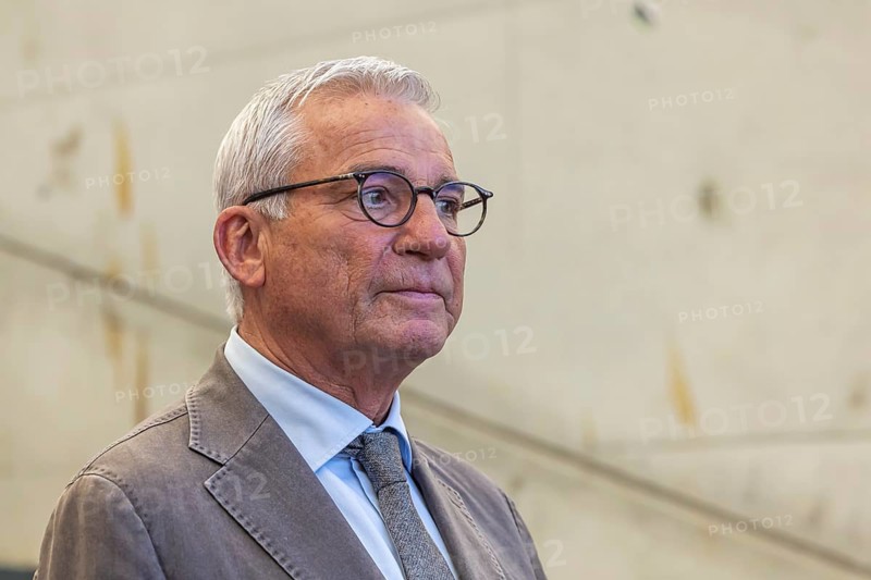 Thomas Strobl, portrait, (CDU, Minister of the Interior and Deputy Prime Minister of Baden-Württemberg) . Baden-Württemberg police anti-terror exercise in a football stadium. In the run-up to the European Football Championship, 1200 police officers rehearse for an emergency. Stuttgart, Baden-Württemberg, Germany, Europe