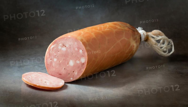 Food, sausage, Italian mortadella in one piece, AI generated, AI generated