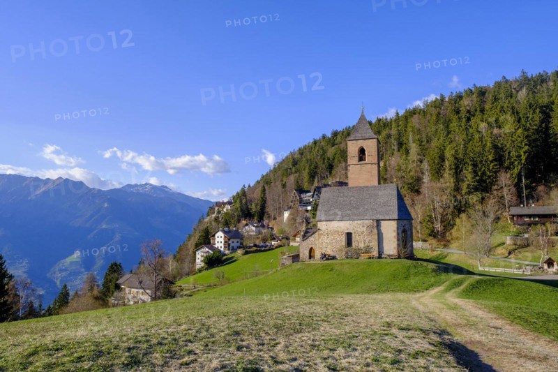St. Kathrein Church, Hafling, Meran, South Tyrol, Italy, Europe