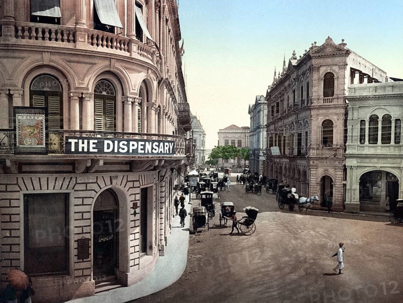 Singapore. Battery Road, Historic, digitally restored reproduction from a 19th century original, Record date not stated