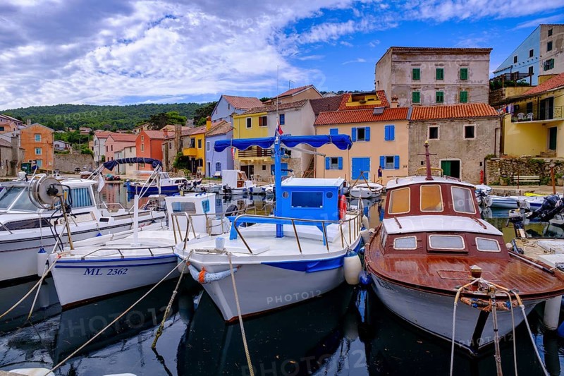 Rovenska harbour, Veli Losinj, near Mali Losinj, island of Losinj, Kvarner Gulf Bay, Croatia, Europe