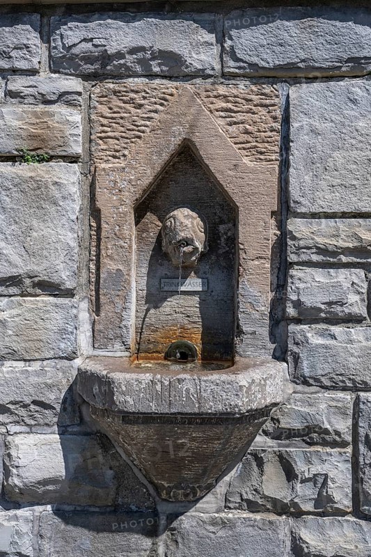 Historic drinking water fountain in the old town centre of Meersburg on Lake Constance, Lake Constance district, Baden-Württemberg, Germany, Europe