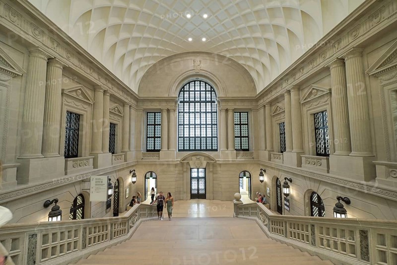 Grand staircase in the entrance area, Staatsbibliothek zu Berlin der Humboldt-Universität, Unter den Linden, Mitte, Berlin, Germany, Europe
