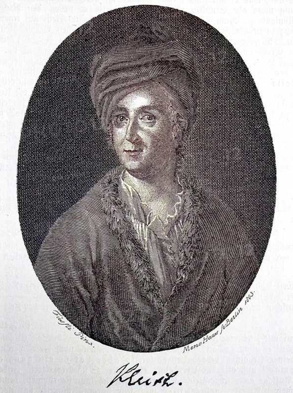 Ewald Christian von Kleist, 7 March 1715 - 24 August 1759, was a German poet and Prussian officer, digital reproduction of an original from the 19th century, original date unknown