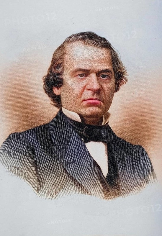 Andrew Johnson 1808 to 1875, Sixteenth President of the United States 1865 to 1869, First President to be impeached, Historic, digitally restored reproduction from a 19th century original, Record date not stated