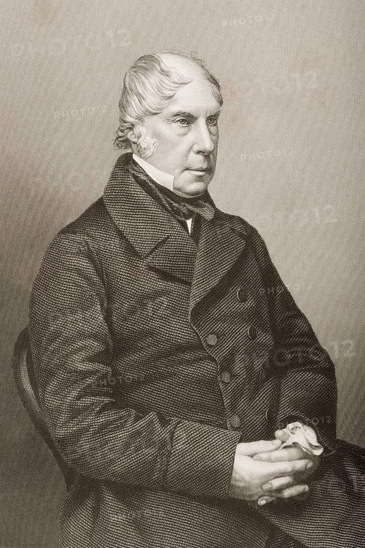 George Hamilton-Gordon, 4th Earl of Aberdeen, 1784-1860, English Tory Peelite politician. Painted by DJPound after a photograph by Mayall. From the book The Drawing-Room of Eminent Personages, Volume 2, published in London 1860, digitally restored reproduction from a 19th century original, record date not stated