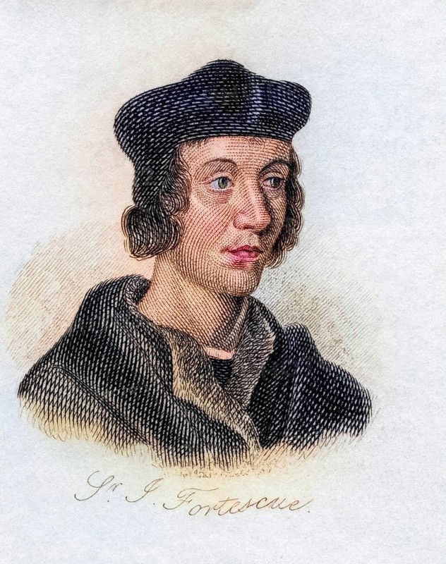Sir John Fortescue of Salden c. 1531, 1607, Chancellor of the Exchequer of England. From the book Crabbs Historical Dictionary published 1825, Historical, digitally restored reproduction from a 19th century original, Record date not stated