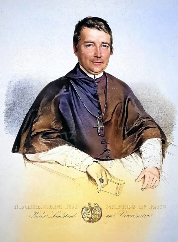 Meinrad Amann, baptismal name Fidelis Amann, (born 9 April 1785 in Hoßkirch, died 19 December 1839 in St. Paul im Lavanttal) was an Austrian clergyman and from 1826 to 1839 abbot of the monastery of St. Paul im Lavanttal in Carinthia, Historic, digitally restored reproduction from a 19th century original, Record date not stated