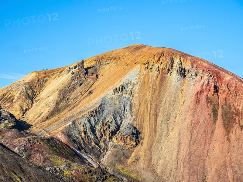 Colorful rhyolite mountain Brennisteinsalda, Landmannalaugar, Fjallabak Nature Reserve, Iceland, Europe