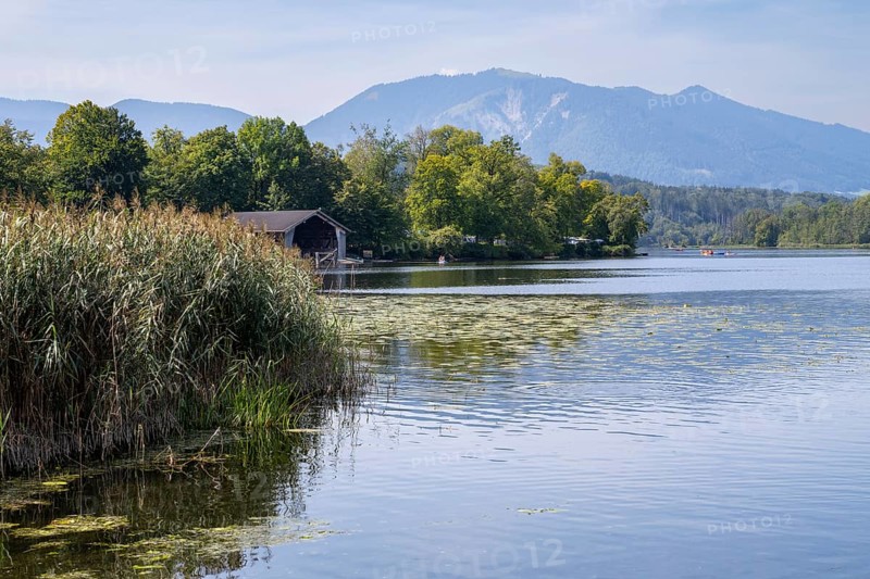 Bootshaus am Staffelsee, Seehausen, Upper Bavaria, Bavaria, Germany, Europe