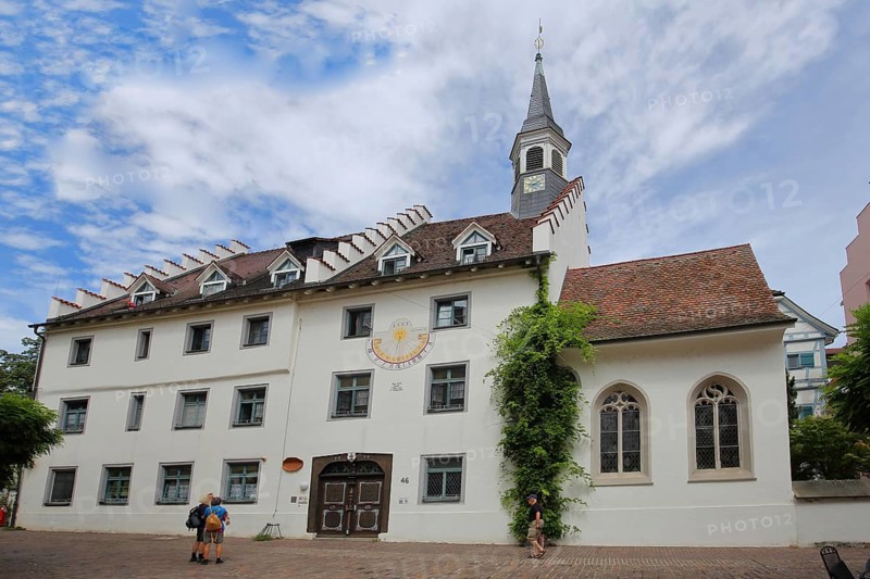 Late Gothic Heilig-Geist-Spital chapel built in 1541, Radolfzell, Untersee, Lake Constance, Lake Constance region, Hegau, Baden-Württemberg, Germany, Europe