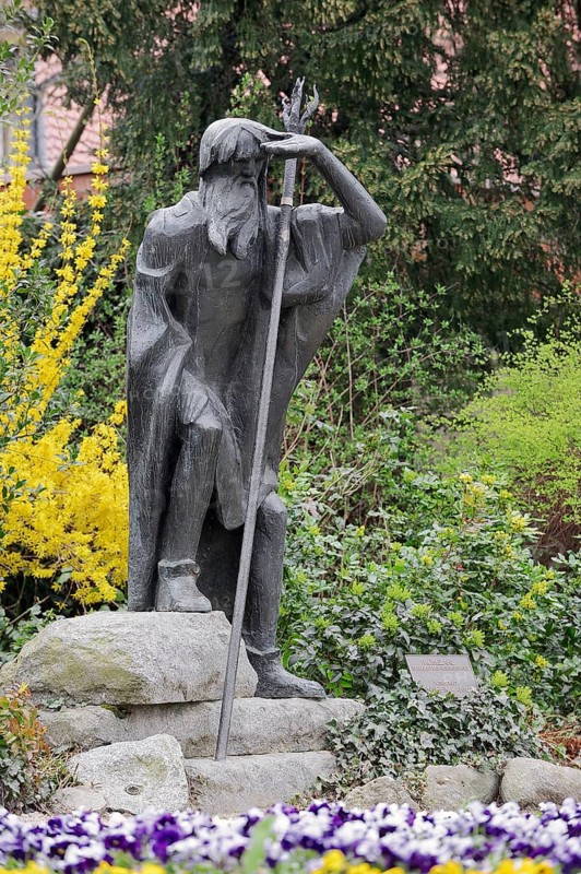 Rübezahl statue, Bensheim, Hessische Bergstraße, Hesse, Germany, Europe