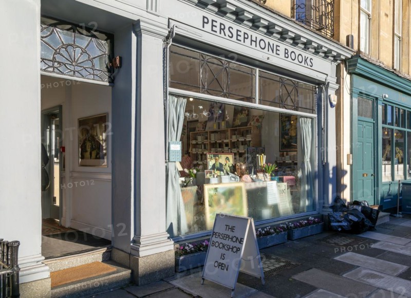Persephone Books bookshop, Edgar Buildings, Bath, Somerset, England, UK